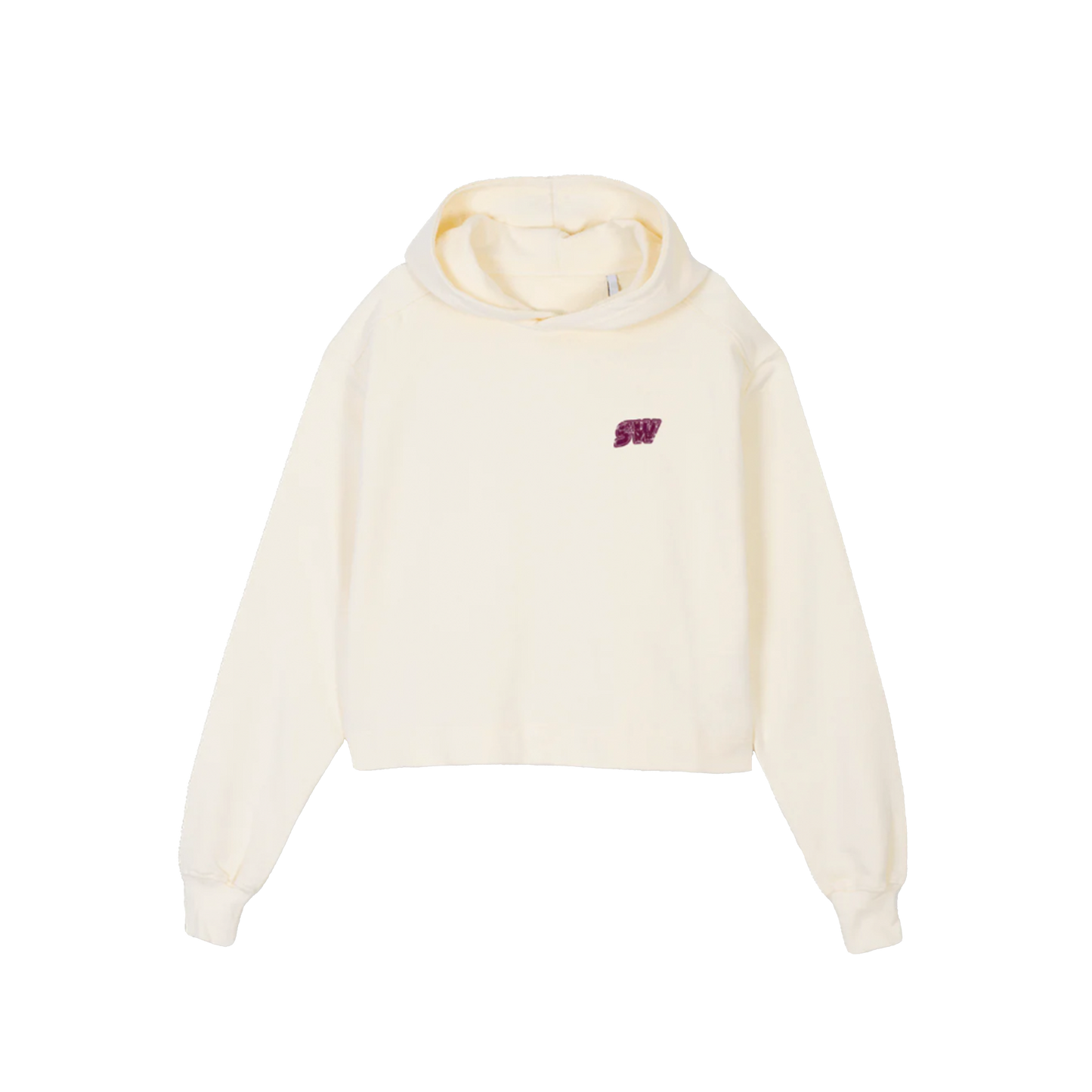 Oversize Graphic Crop Hoodie - Women