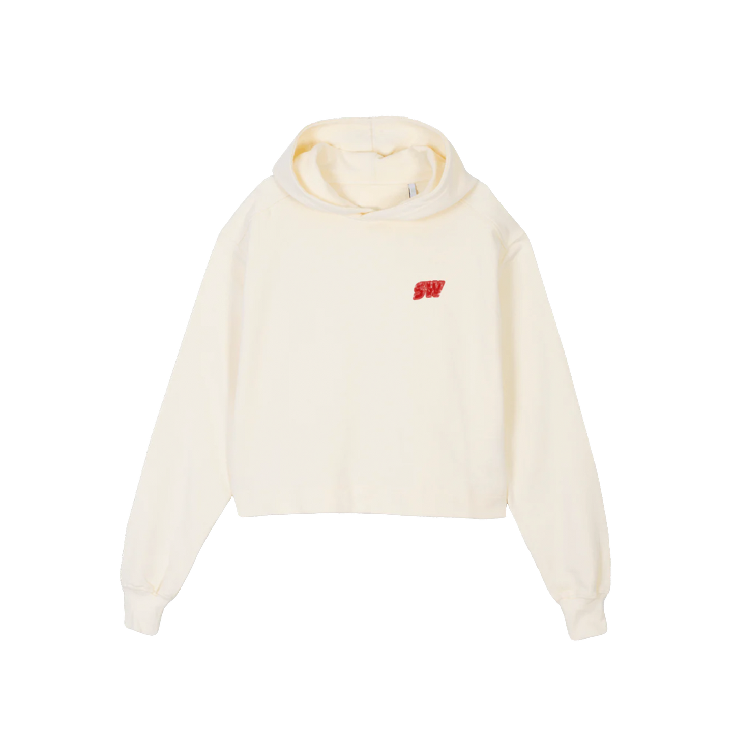 Oversize Graphic Crop Hoodie - Women