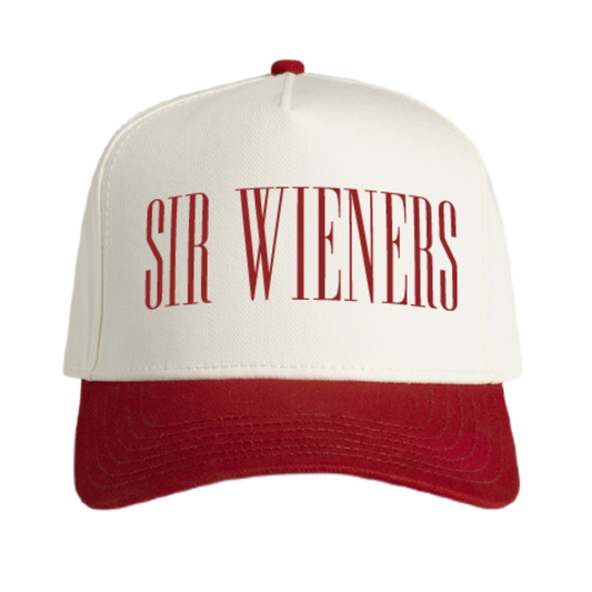 Cream/Red 5-Panel Hat