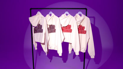 Oversize Graphic Crop Hoodie - Women