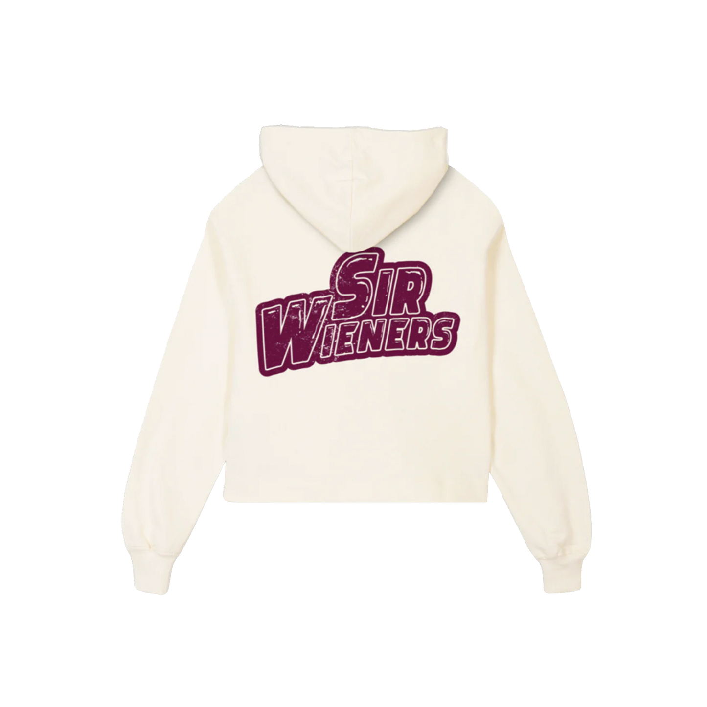 Oversize Graphic Crop Hoodie - Women