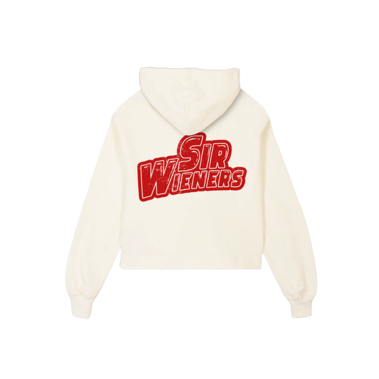 Oversize Graphic Crop Hoodie - Women